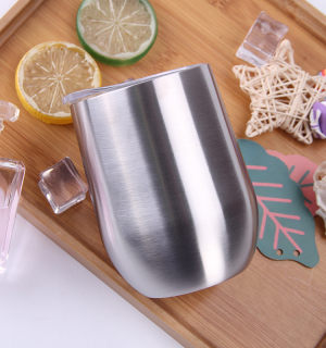 Customation 350ml Stainless Steel Vacuum Mug New Style Coffee Wine Mug With Lid